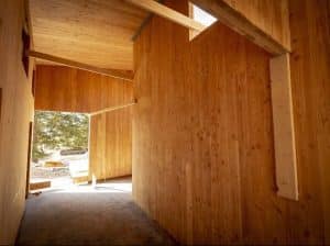 Cross-laminated timber can be used for walls.