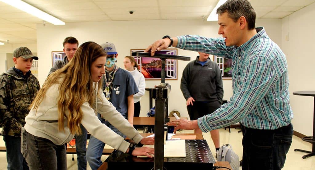 Students Participate in Balsa Wood Bridge Contest